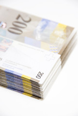 Schweizer Franken, Geldstapel