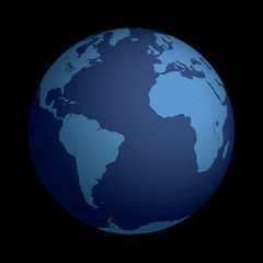 Fototapeta na wymiar World Globe blue