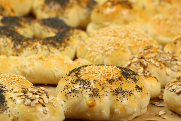 Hot bread rolls