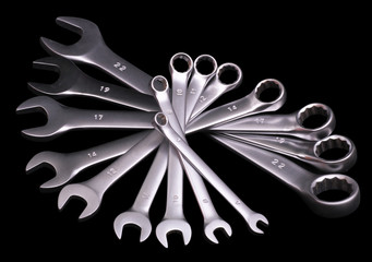 A set of wrenches