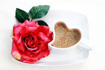 coffee and rose