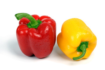 Red and yellow sweet pepper.