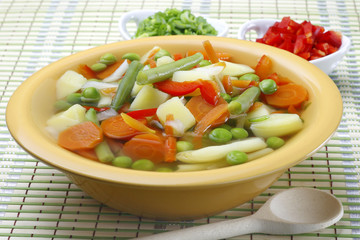 Diet vegetable soup.