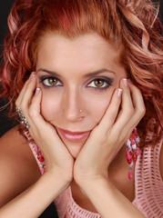 Naklejka premium closep portait of woman