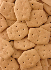 Brown crackers background