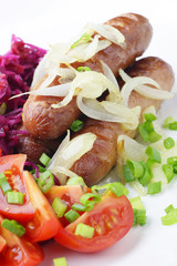Fried sausage.