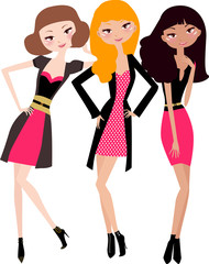 five fashion girls