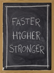 faster, higher, stronger on blackboard