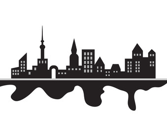 Obraz premium silhouette of city