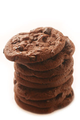 Chocolate Biscuits in a Pile