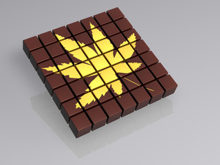 Illustration zum Thema Hanf - isoliert - 3D