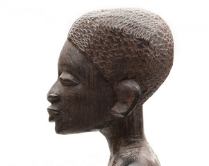 African souvenir. Woman head. Wood.