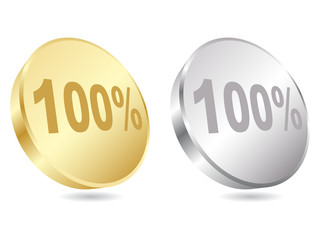 one hundered percent discount vector illustration