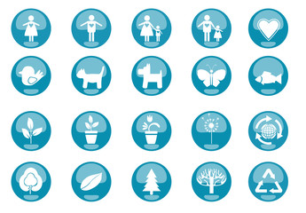 Vector icons. Nature