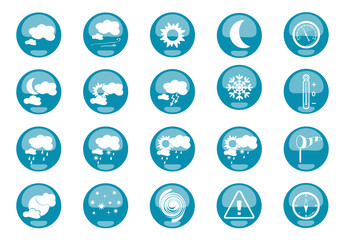 Vector icons. Weather