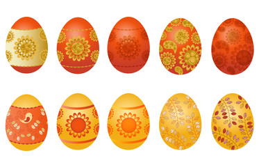 Set of easter eggs