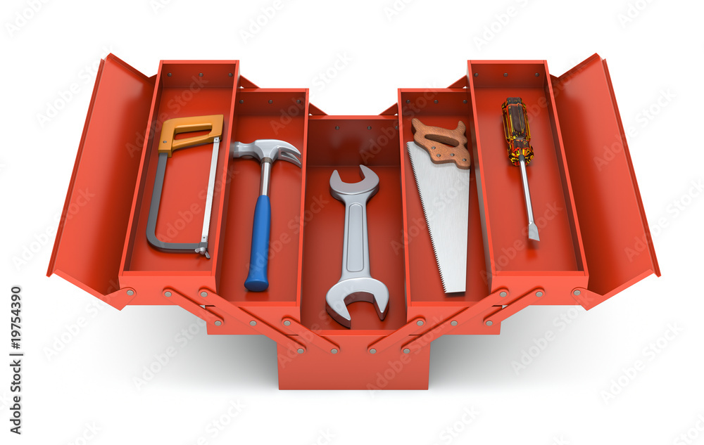 Wall mural tools in the toolbox