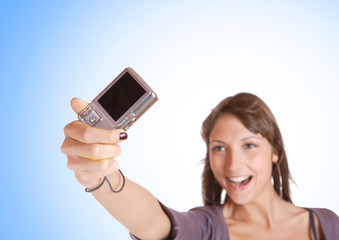 woman talking a picture