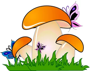 Washable wall murals Magic World mushroom