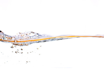 Orangene Wasseroberfläche