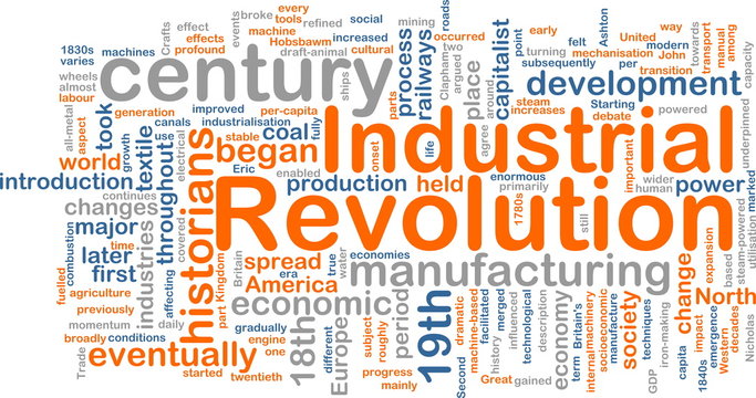 Industrial revolution word cloud
