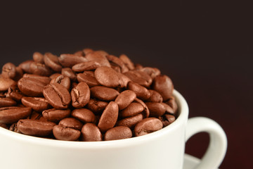Cap with coffee beans