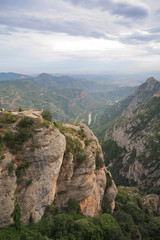 Fototapeta na wymiar View from Monastery Montserrat, Spain