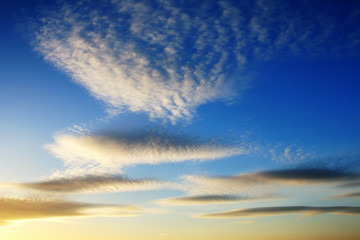 Obraz premium sunset sky with clouds