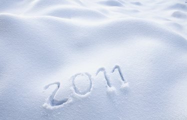 2011 in den Schnee geschrieben