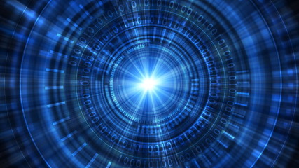 Modern blue background with numbers, vj. - Powered by Adobe