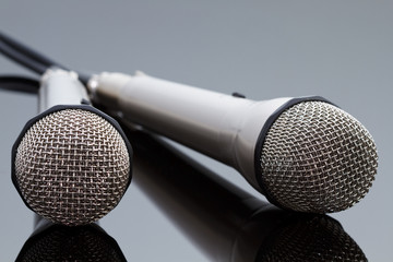 Obraz premium Two microphones