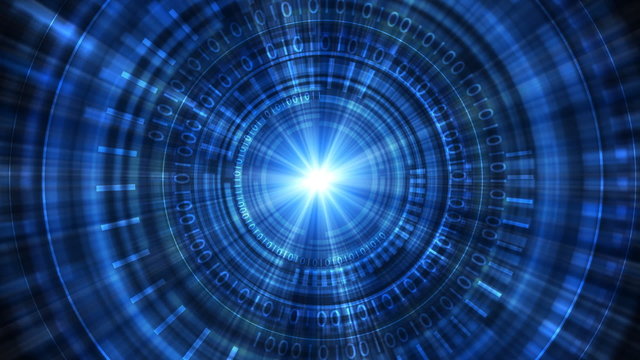 Modern blue background with numbers, vj.