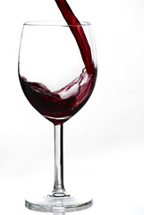 wineglass with red wine