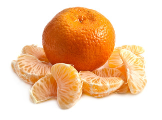 Tangerine with sections
