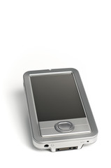 Silver Electronics PDA on solid white background