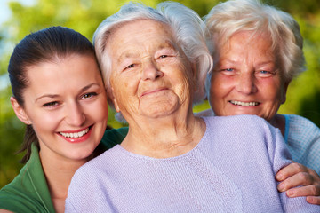 Mother, daughter and granddaughter