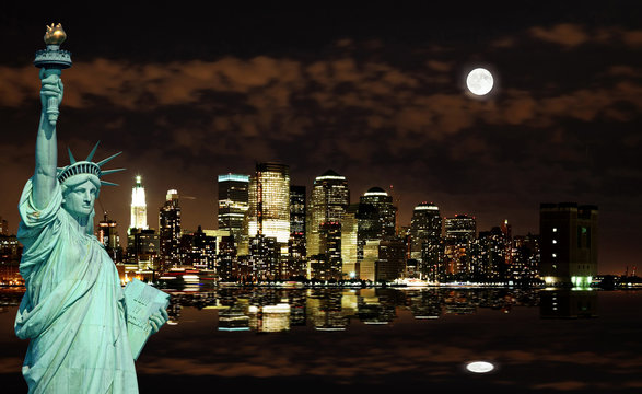 Fototapeta The Lower-Manhattan Skyline