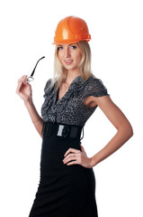 The charming girl the builder