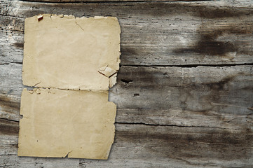 vintage paper on wood texture