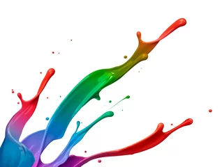 Foto op Canvas colorful paint splash © Okea