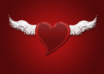 Herz mit Flügel