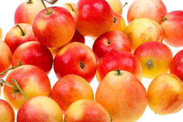Fresh natural apples to background