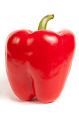 One red pepper isolated on white