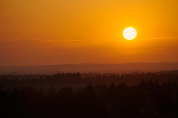 Fototapeta premium Chiemgau in den Abendstunden, Bernau, Bayern, Deutschland