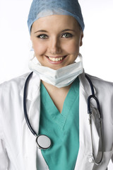 Medical student / doctor in lab coat