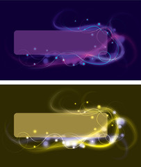 Blurry swirling light effect boxes eps10 with transparency