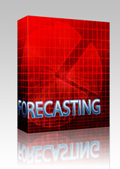 Forecasting budgeting illustration box package
