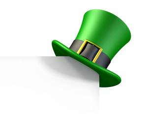 St. Patrick's day green hat of a leprechaun
