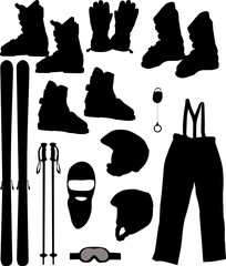 a set of skis - Vector illustration