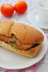 Healthy vegetarian sandwich